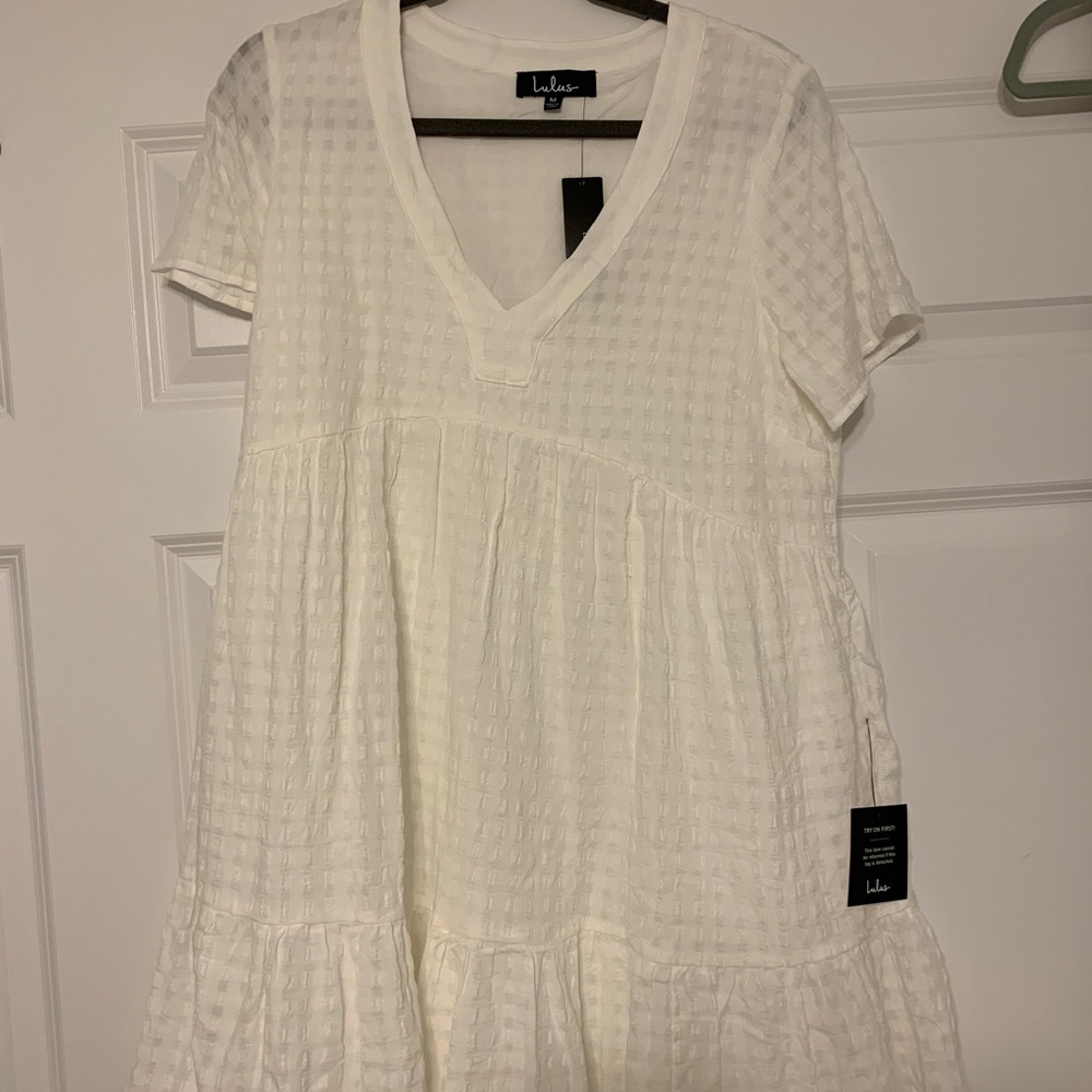 Lulus White Tiered Dress